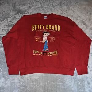 Vintage 1999 Betty Boop Jeans Sweatshirt Cartoon TV Promo Crewneck Pullover Y2K
